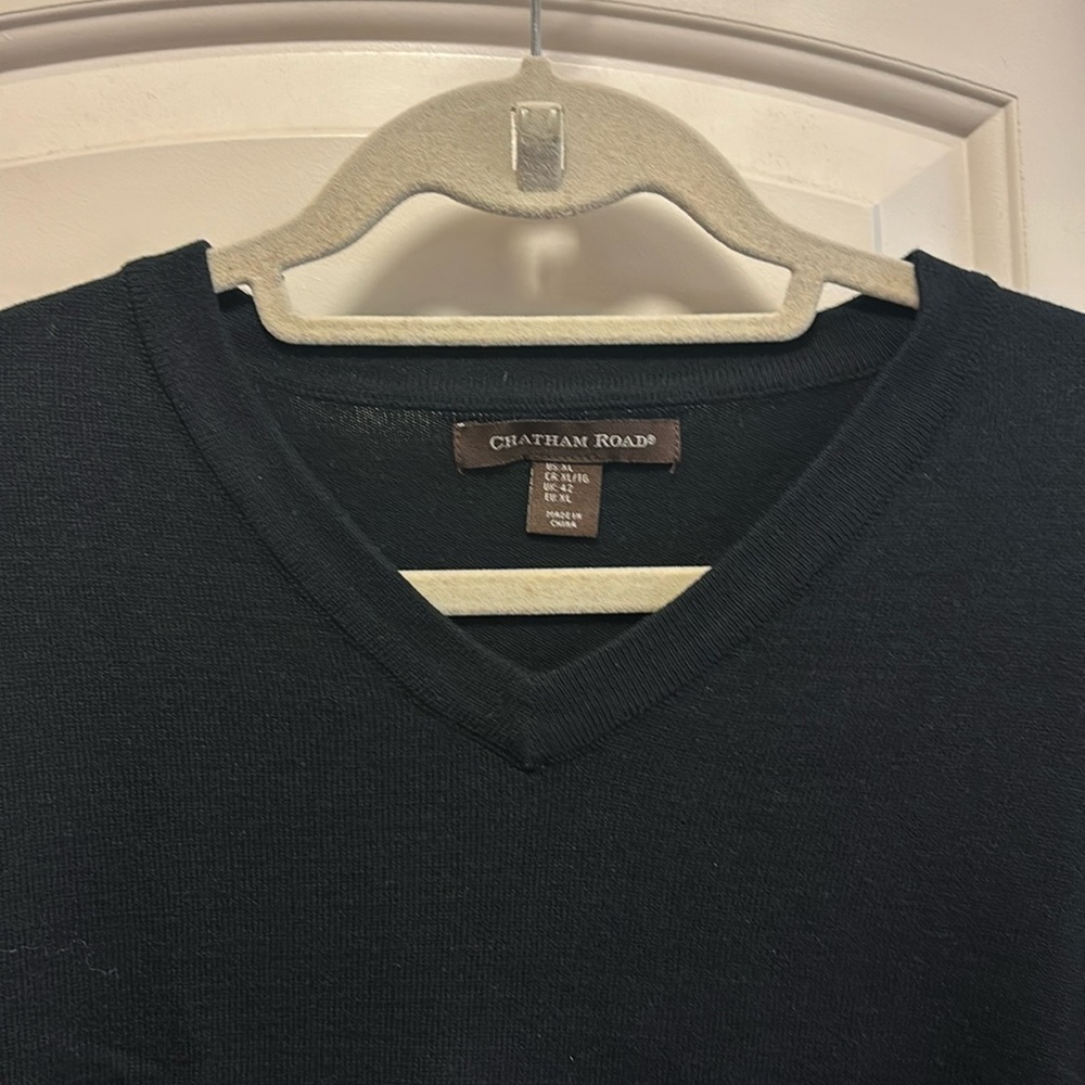Chatham Road V-Neck Long Sleeve 100% Cotton Soft Knit Sweater